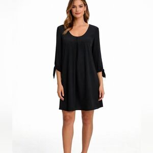 Maurices Black Split Sleeve Shift Dress Size Medium